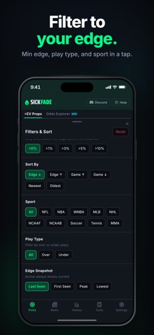 SickFade: Find Mispriced Odds Screenshot 10 of 10
