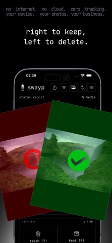 swayp - gallery cleaner iPhone screenshot