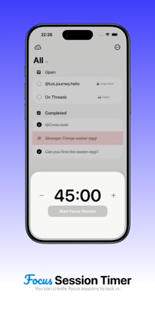 Cross: Sync tasks screenshot