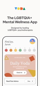 Voda: LGBTQIA+ Mental Wellness screenshot #1 for iPhone