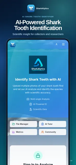 SharkAlytics:AI Shark Tooth ID screenshot 1