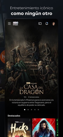 HBO Max: Ve TV y películas App Store preview screenshot 3
