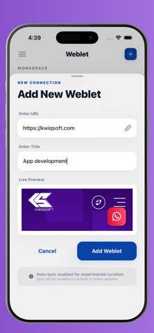 Weblet: Websites as Apps Screenshot 4 of 8