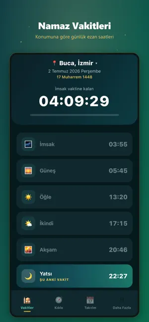 Ezan Vakti Plus: Namaz & Kıble screenshot 1