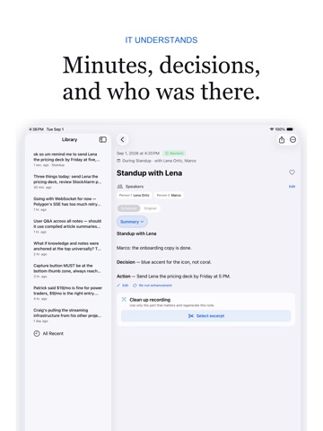 EEON: AI Memory & Notes iPad screenshot