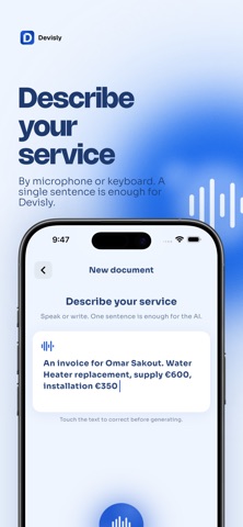 Devisly: Quotes & Invoices AI Screenshot 2 of 7