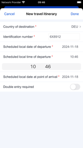 EU Carrier Interface screenshot