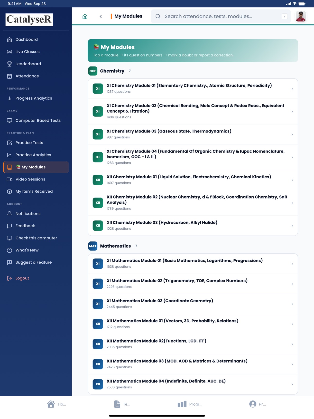 Screenshot 9 of CatalyseR Student & Parent App