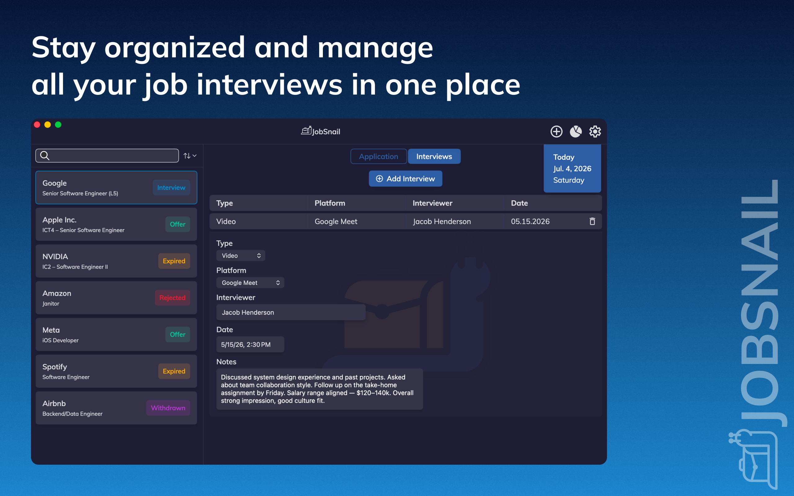 Job Search Tracker - JobSnail screenshot 8