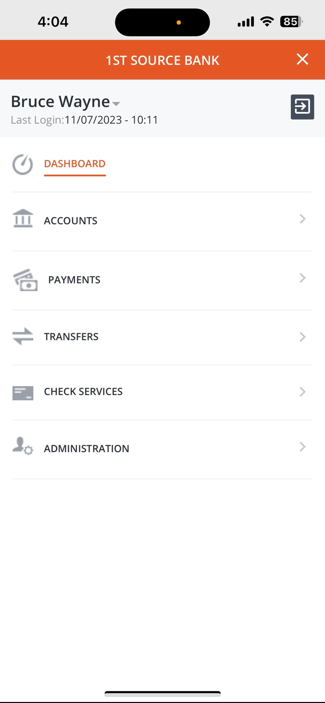 1st Source Bank BBO Treasury screenshot 3