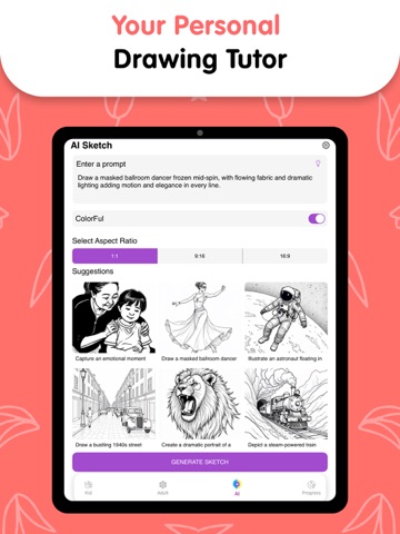 AR Trace - Coloring for Kids iPad screenshot