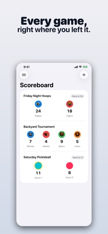 Score Keeper iPhone screenshot