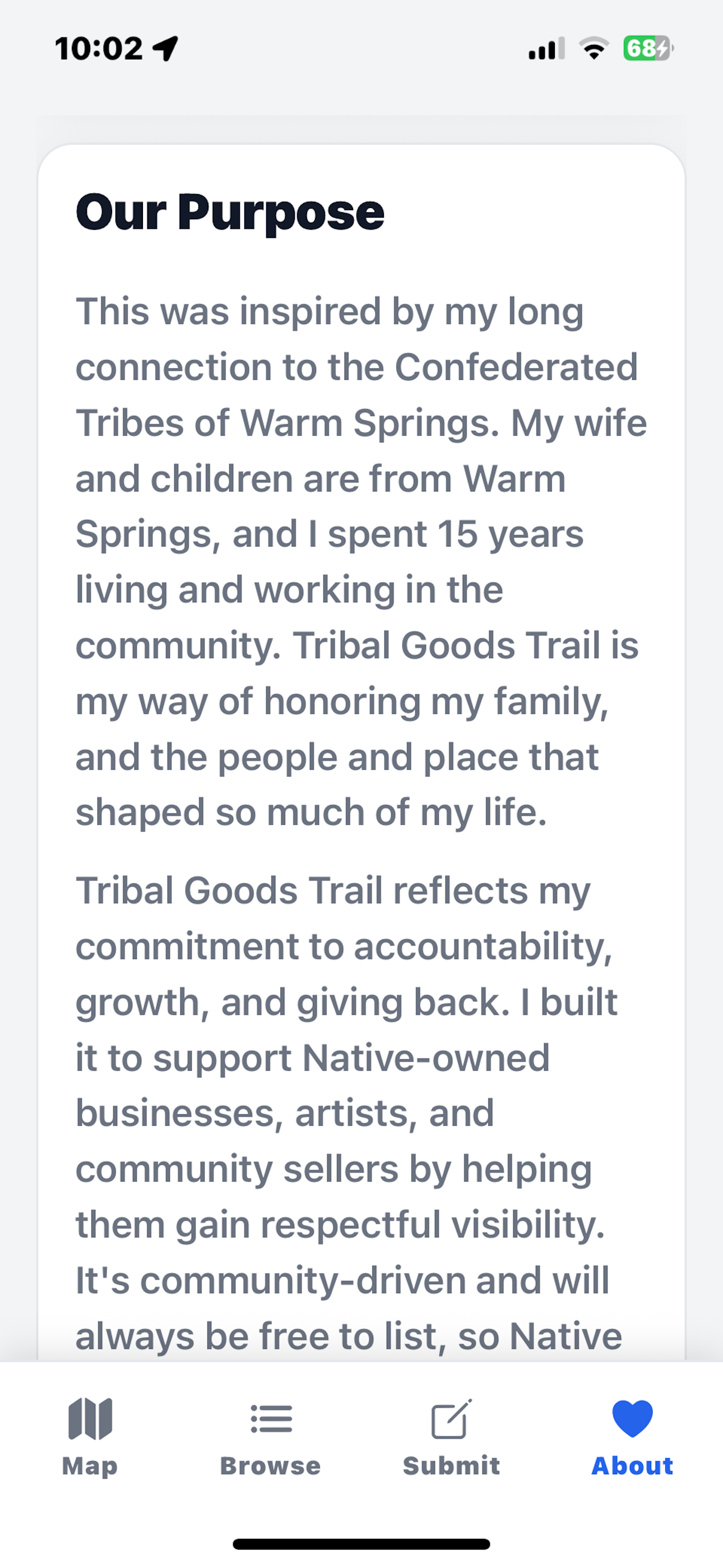 Tribal Goods Trail