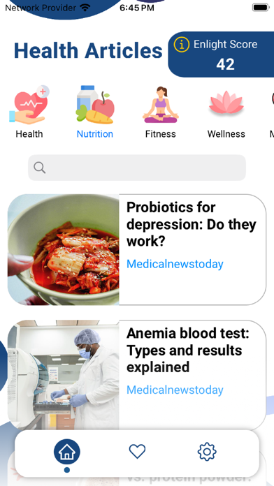 Enlight: Health & Fitness News Screenshot