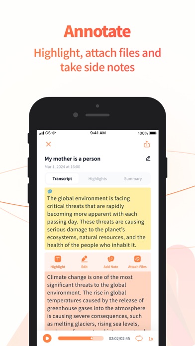 AI Note Taker Screenshot