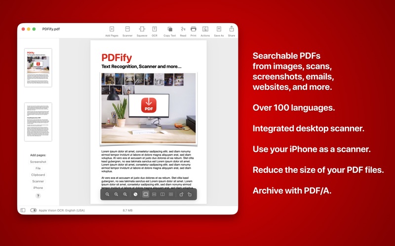 Screenshot #1 pour PDFify - PDF OCR tools & more
