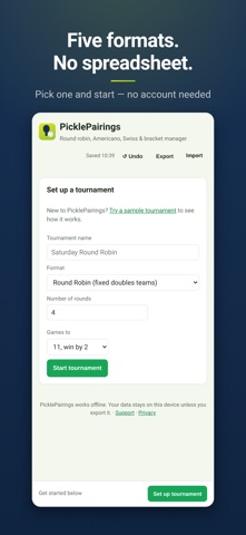PicklePairings: Pickleball Screenshot 2 of 6