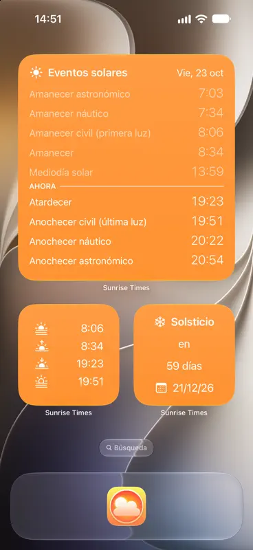 Amanecer Puesta del sol Hora screenshot 8 of 10