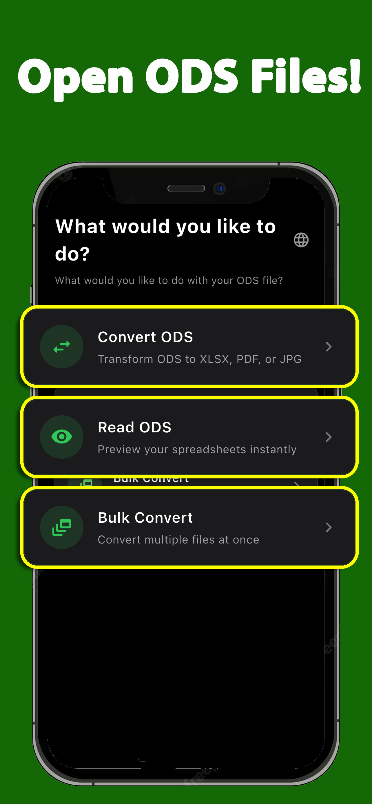 ODS Reader - ODS To XLSX-PDF