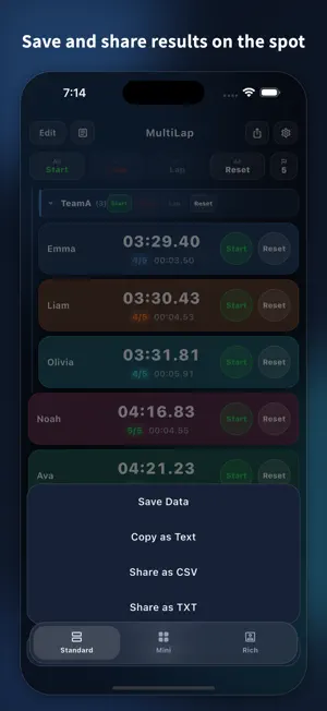 MultiLap Stopwatch screenshot 4