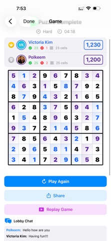 Kosudoku: Multiplayer Sudoku screenshot 1