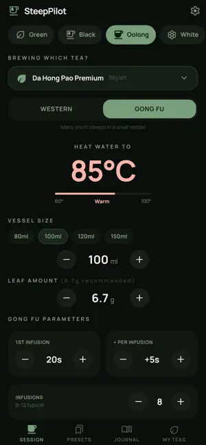 SteepPilot: Tea Brewing Timer screenshot 1