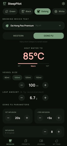 SteepPilot: Tea Brewing Timer Screenshot 1 of 6