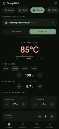 SteepPilot: Tea Brewing Timer screenshot 1