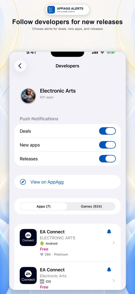 #4. AppAgg Alerts (iOS) Tekijänä: AppAgg