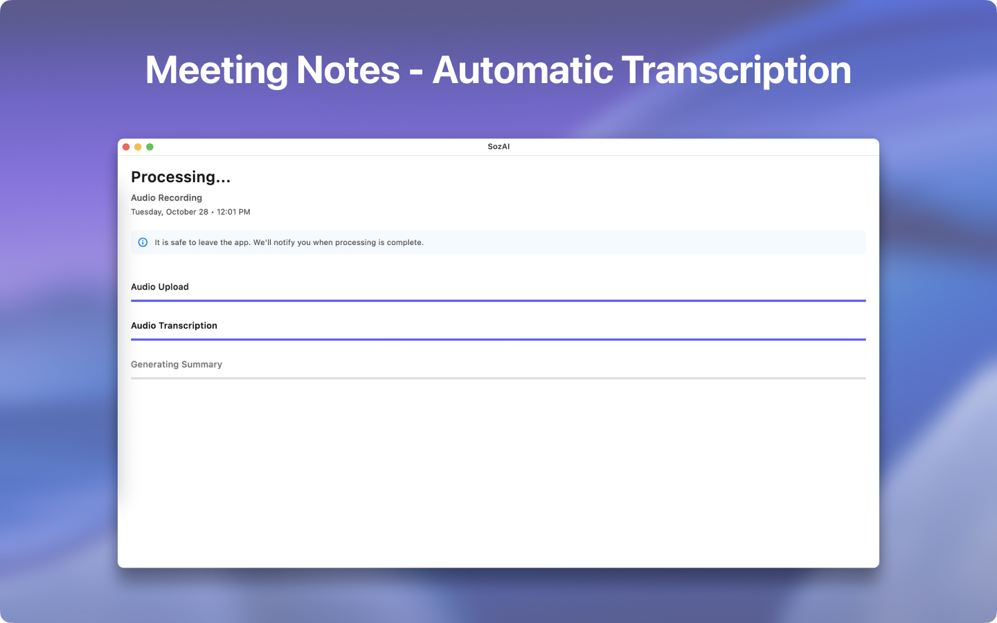 Recorder Transcribe AI - Soz