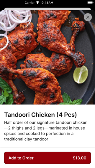 Virasat Indian Cuisine iPhone screenshot 4 - Food & Drink app