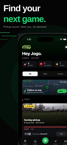 Jogo – Pickup Soccer Near You screenshot