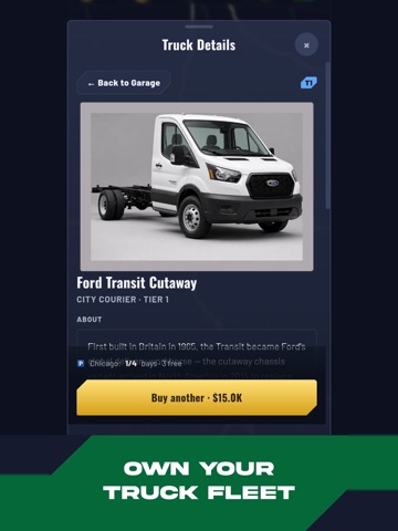 Idle Truck Fleet iPad screenshot