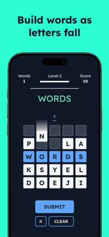 Dropletts - Arcade Word Game iPhone screenshot