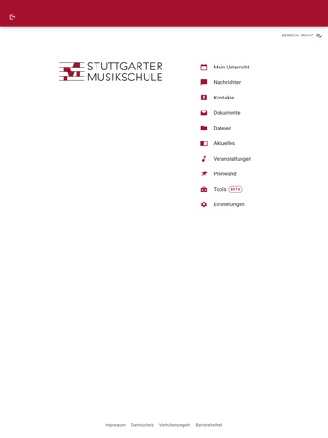 Stuttgarter Musikschule iPad screenshot