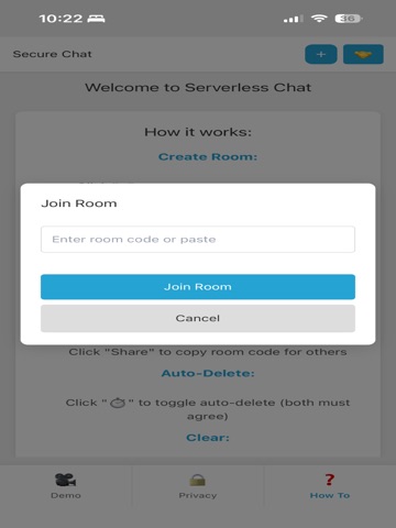 AirText - Private Chat iPad screenshot