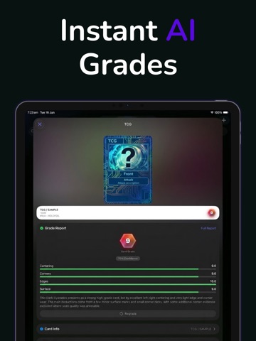 Card Grading AI - GemiScan iPad screenshot