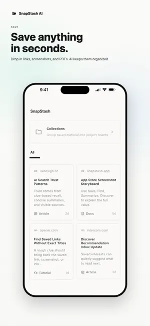 SnapStash - AI Screenshot org screenshot 2