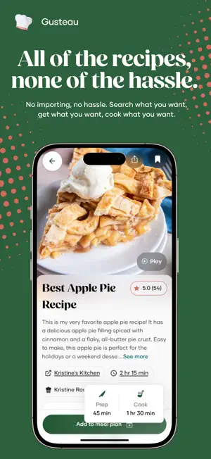 Gusteau: Recipe Search & Plan screenshot 1