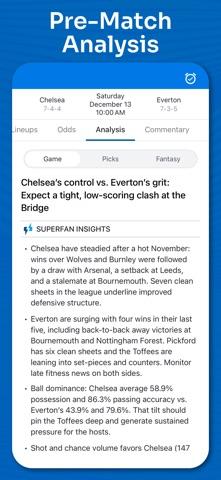 Superfan Sports: EPL Soccer iPhone screenshot