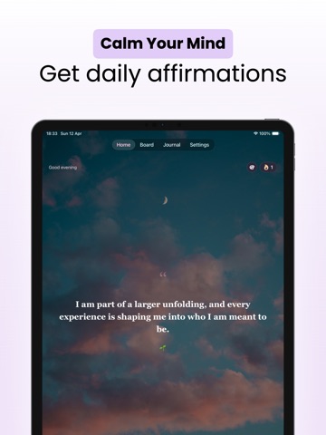 Daily Affirmations: Riso iPad screenshot