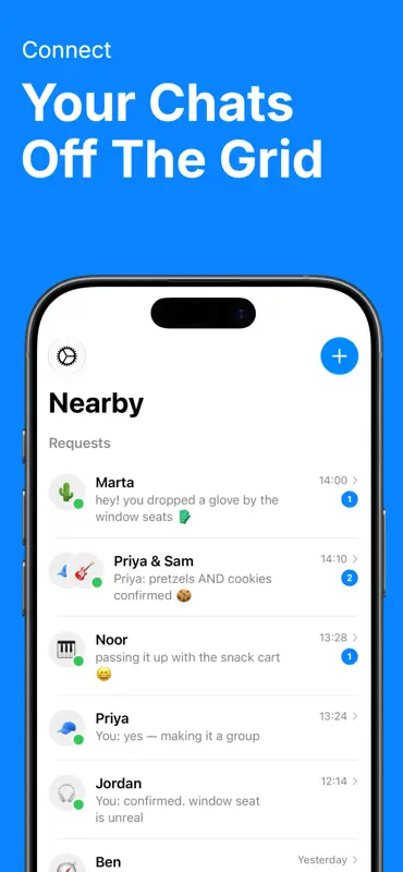 Nearby: p2p mesh chatting screenshot 2 of 5