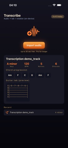 SUS4 Transcribe Screenshot 2 of 5