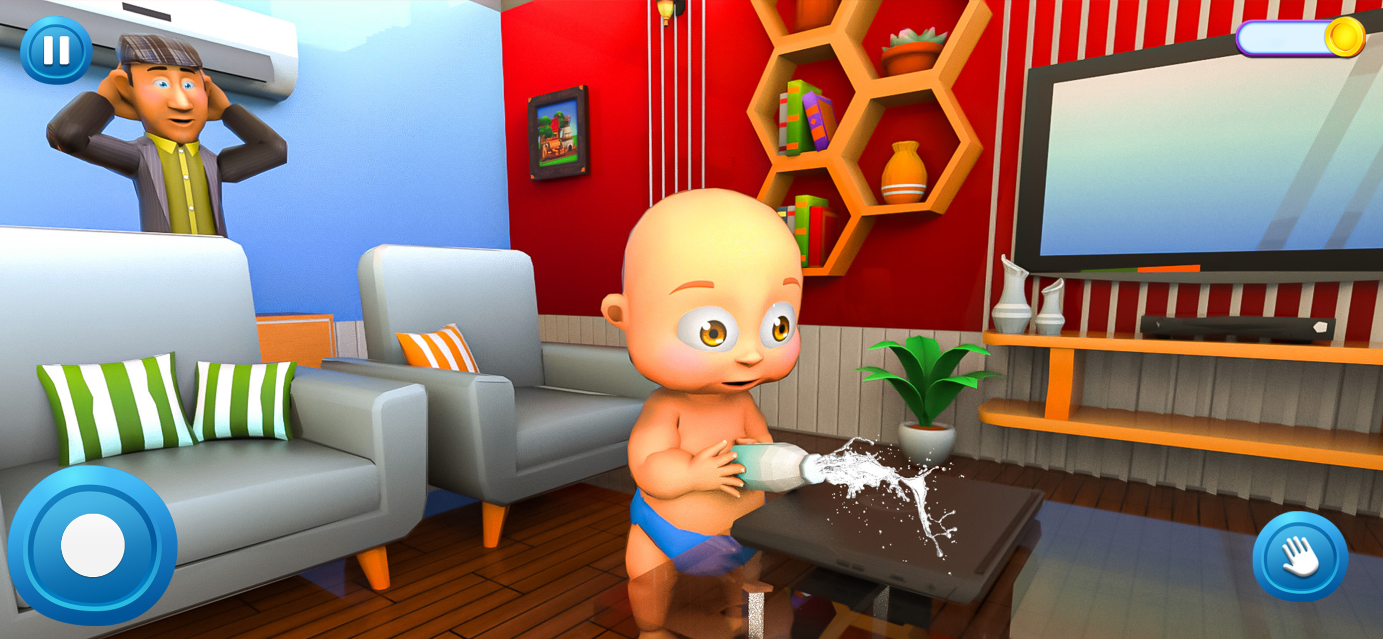 Naughty Baby Prank Daddy Game screenshot 2