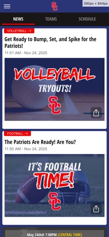 Sandy Creek Athletics iPhone screenshot