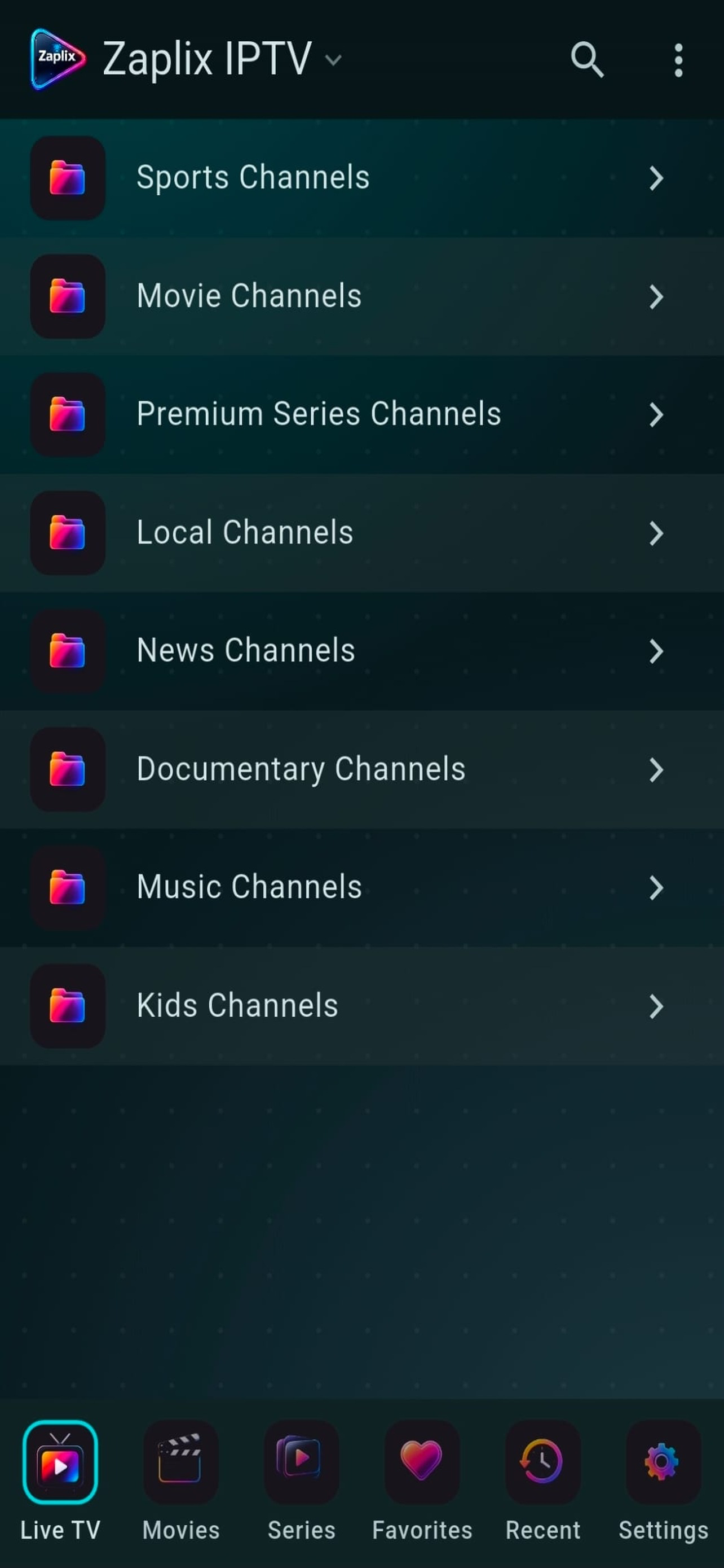 Zaplix IPTV screenshot 2