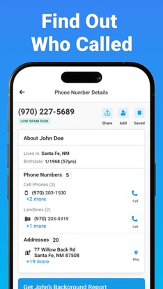 Reverse Phone Lookup screenshot 1