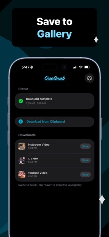 OneGrab: Video Saver Screenshot 3 of 3