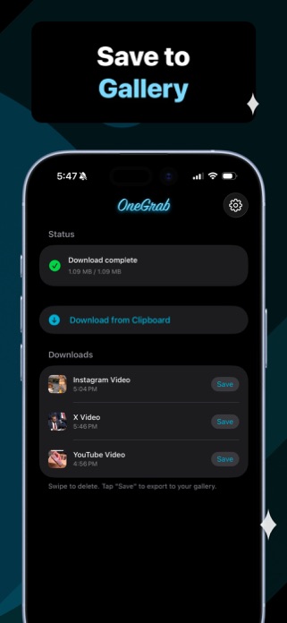 OneGrab: Video Saver Screenshot 3 of 3