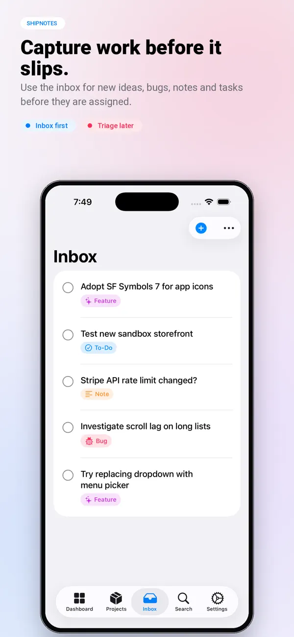 #5. Shipnotes (iOS) By: John Steinmetz